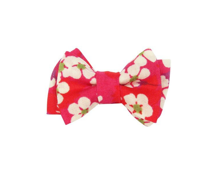 Mini noeud double - MITSI fuschia Mini noeud double - MITSI fuschia