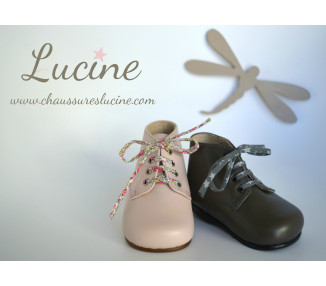 Chaussures bébé bottillons Arthur - cuir GRIS taupe