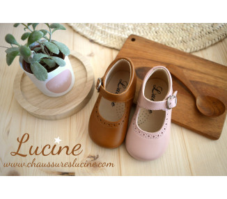 Chaussures Babies Charles IX Alice à boucle - cuir CAMEL