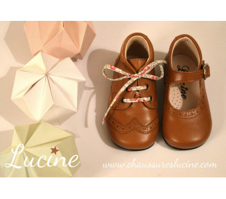 Chaussures Babies Charles IX Alice à boucle - cuir CAMEL