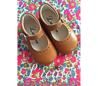 Chaussures Babies Charles IX Alice à boucle - cuir CAMEL