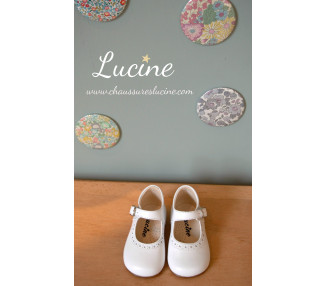 Chaussures Babies Charles IX Alice à boucle - cuir BLANC