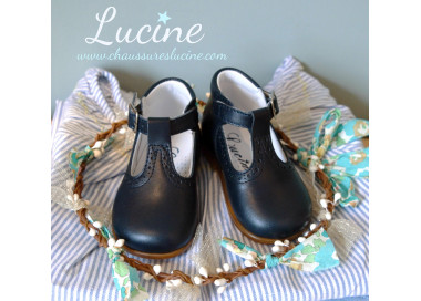 Chaussures bébé à boucle fille ou garçon en cuir, excellent maintien