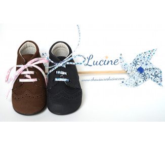 1er PAS- Azylis très SOUPLES-T18/26- Nubuck MARINE-Bout golf