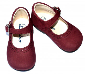 Chaussures Babies Charles IX Alice à boucle - nubuck BORDEAUX