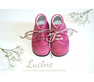 Chaussures Bottillons SOUPLES Azylis Bout golf - Nubuck ROSE