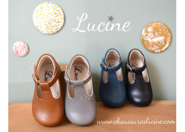 Chaussures bébés mixtes en cuir à boucle, excellent maintien