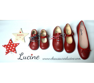 Chaussures Bottillons Adonis Bout golf - cuir ROUGE cerise