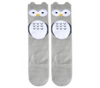 Chaussettes hautes HIBOU éveillé - GRIS