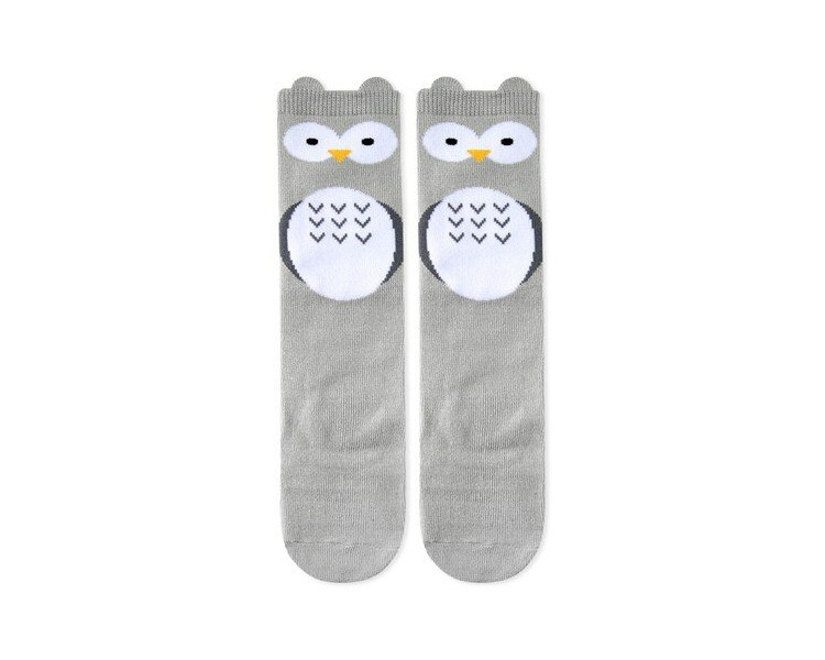 Chaussettes hautes HIBOU éveillé - GRIS