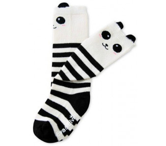 Chaussettes hautes PANDA - NOIR/BLANC cassé