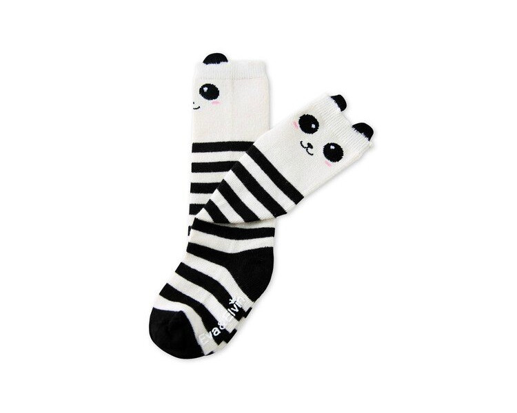 Chaussettes hautes PANDA - NOIR/BLANC cassé