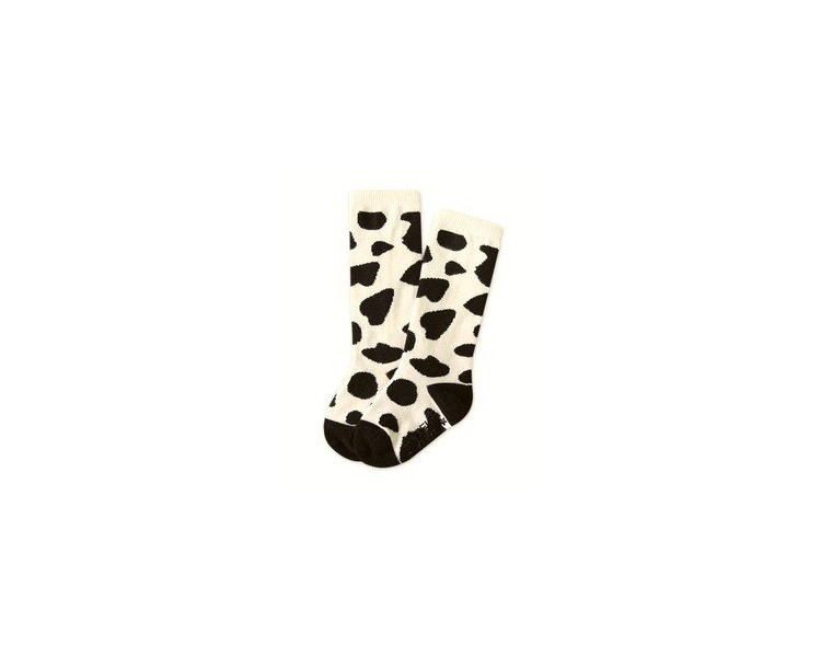 Chaussettes hautes VACHE - NOIR/BLANC cassé