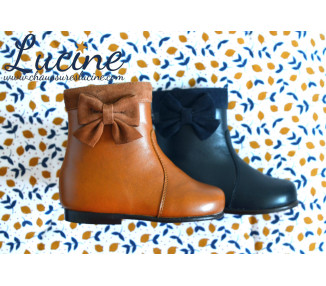 Bottines Boots Héloïse - cuir MARINE