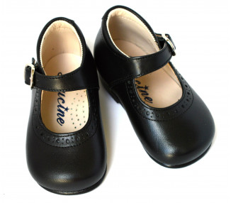 Chaussures Babies Charles IX Alice à boucle - cuir NOIR