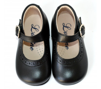 Chaussures Babies Charles IX Alice à boucle - cuir NOIR