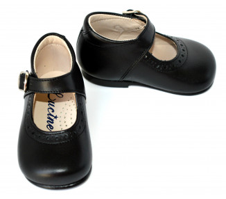 Chaussures Babies Charles IX Alice à boucle - cuir NOIR