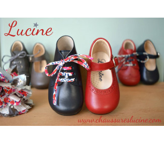 Chaussures Babies Charles IX Alice à boucle - cuir MARINE