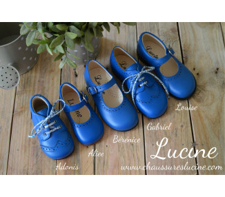 Chaussures Babies Charles IX Alice à boucle - cuir BLEU ROYAL