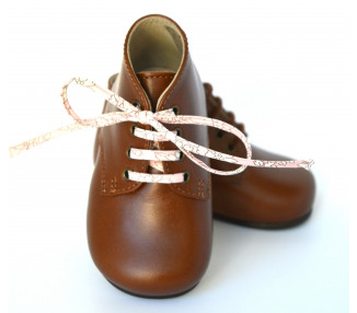 Chaussures bébé bottillons Arthur - cuir COGNAC