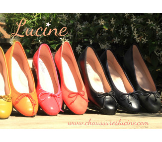 Ballerines en cuir NOIR