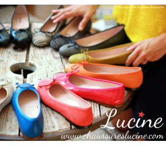 Ballerines en cuir MARINE