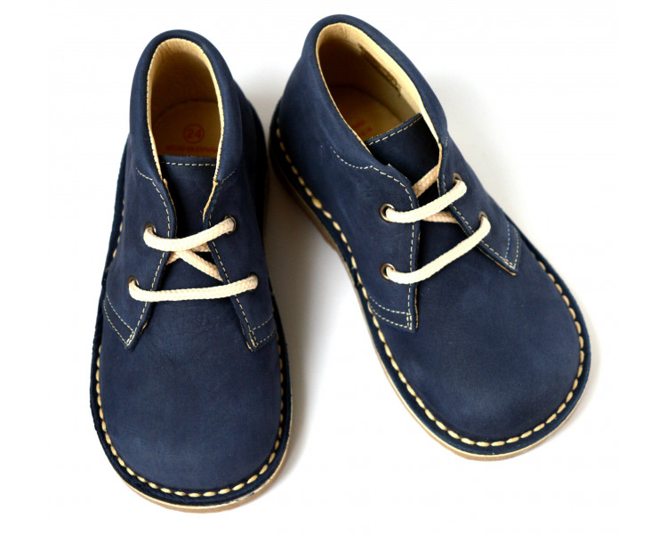 Chaussures garçon à lacets Gaspard - nubuck bleu NAVY