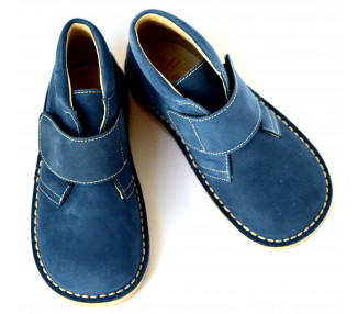 Chaussures garçon SCRATCH Gaspard - nubuck bleu jean denim