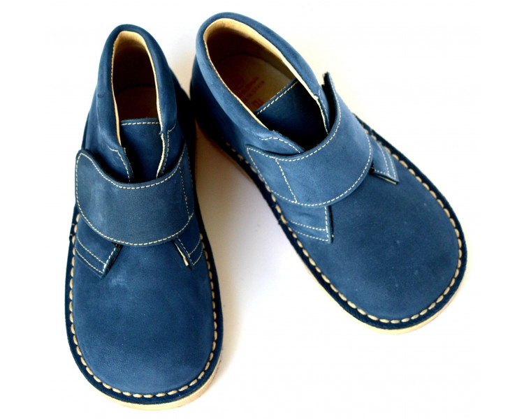 Chaussures garçon SCRATCH Gaspard - nubuck bleu jean denim