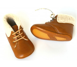 Chaussons bébé souples Mini-Arthur fur