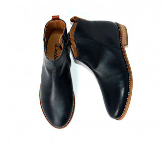 Boots - cuir BLEU MARINE