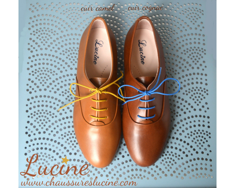 ballerine cuir camel