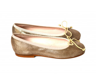 Ballerine cordon réglable - nubuck TAUPE IRISE