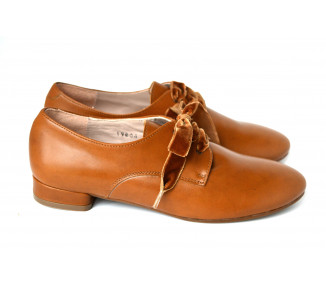 Léontine - haute talonnette 2cm- cuir CAMEL