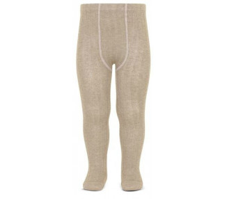 COLLANTS cotelés - BEIGE/CAMEL clair