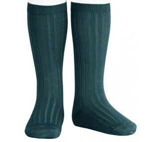 Bleu PETROLE - Chaussettes hautes