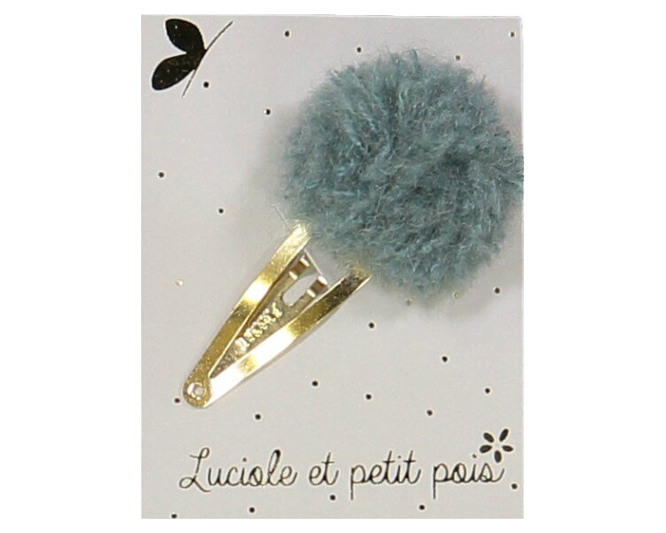 Pompon laine - Bleu Pompon laine - Bleu