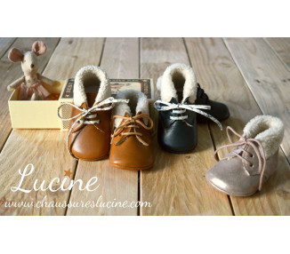 Chaussons bébé souples Mini-Arthur fur
