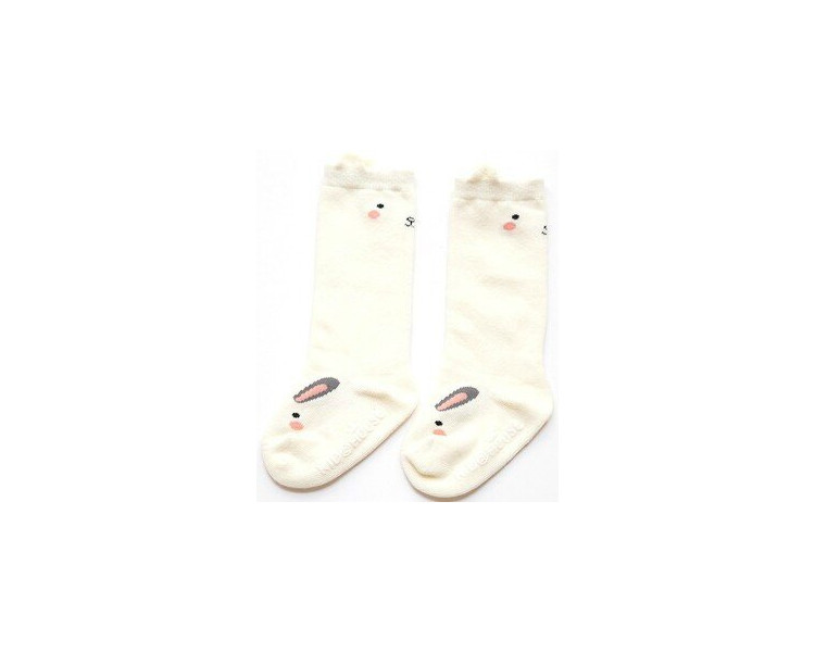 Chaussettes hautes LAPIN - BLANC cassé