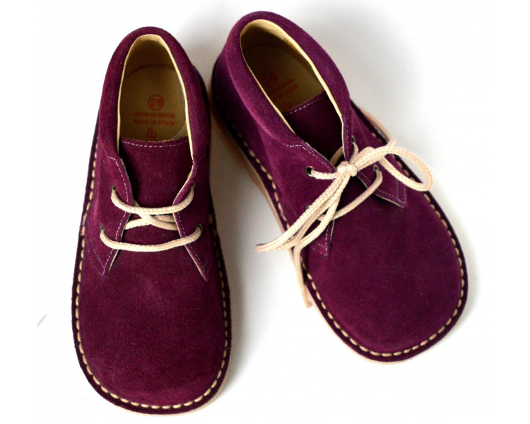 Gaspard lacet - nubuck VIOLET