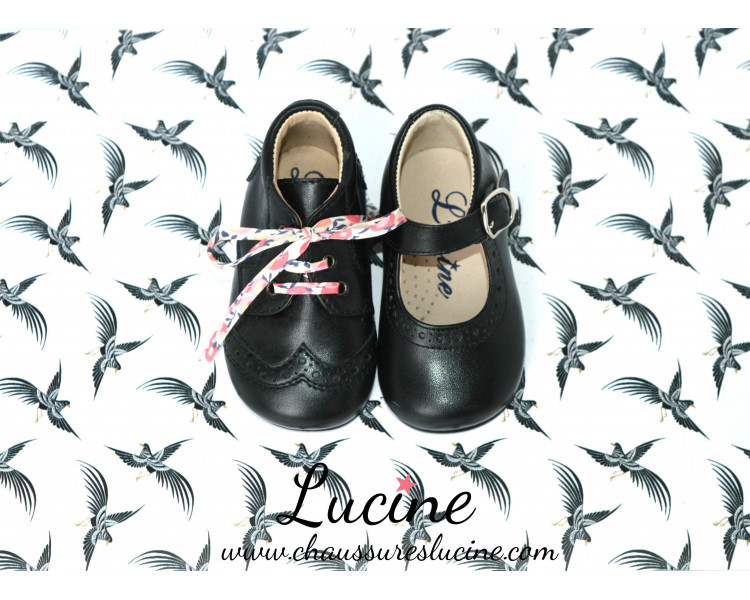 Chaussures Bébé Fille Garvalin - Pointure 27 - Noir - Occasion Très Bon état