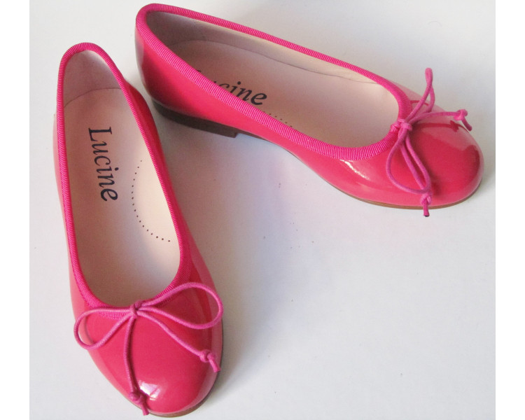 Ballerine cordon réglable T34 - VERNIS FUSCHIA Ballerine cordon réglable T34 - VERNIS FUSCHIA