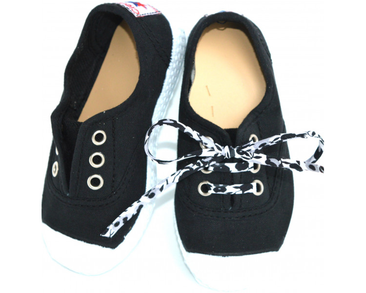NOIR - Toiles à lacets et élastiques NOIR - Toiles à lacets et élastiques