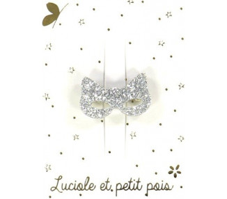 Broche – Masque argent