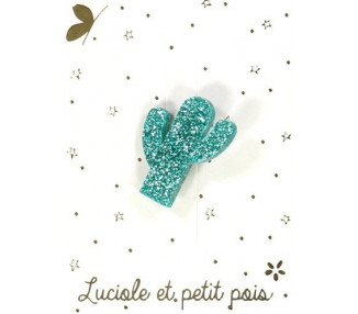 Broche – Cactus émeraude