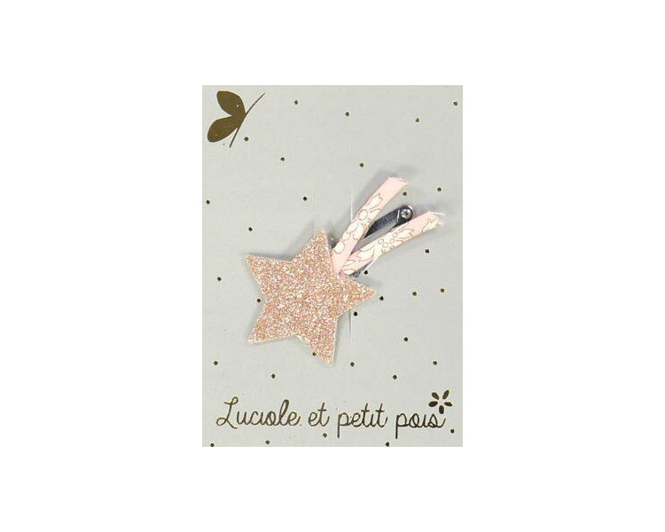 Barrette étoile filante – Rose Barrette étoile filante – Rose