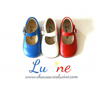 Chaussures Babies Charles IX Alice à boucle - cuir ROUGE vif