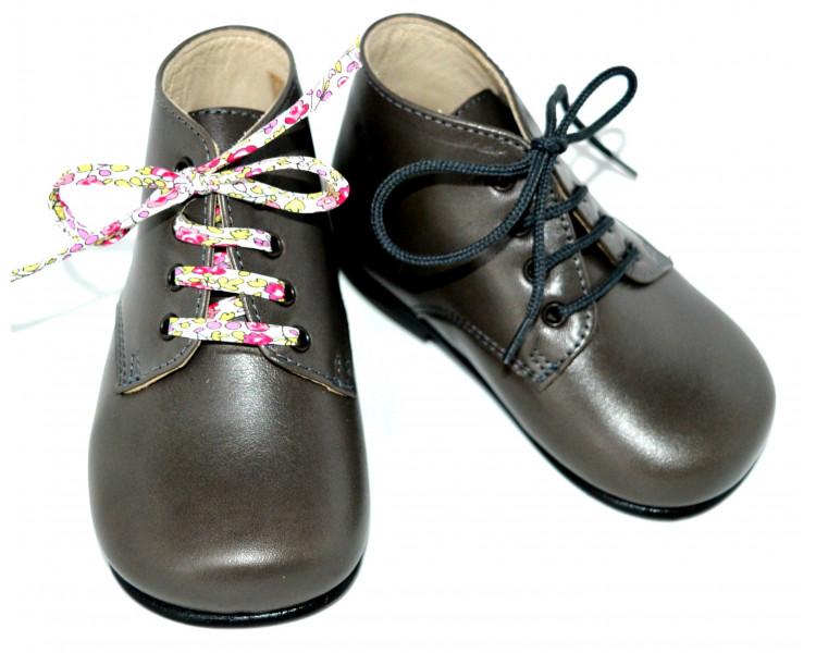 Chaussures bébé bottillons Arthur - cuir GRIS taupe