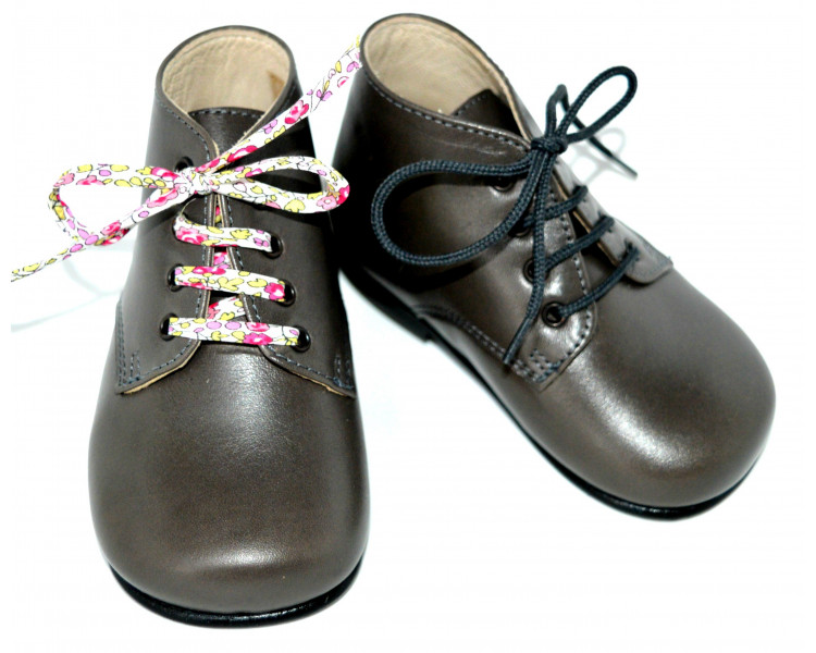 Chaussures bébé bottillons Arthur - cuir GRIS taupe Chaussures bébé bottillons Arthur - cuir GRIS taupe