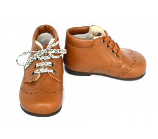 Chaussures chaudes pour l'hiver pour bébés doublées laine naturelle
